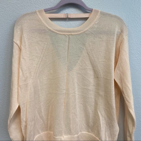 Sandro Ania Peach Color Cotton-Mix Lightweight Sweater Size 2, US Medium - Picture 4 of 14